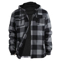 Gary Com Heavy Thick Flannel Plaid Jacket Sherpa Fleece Lined Hoodies for Men Zip Up Winter Warm Coat Buffalo Zipper Sweatshirt
