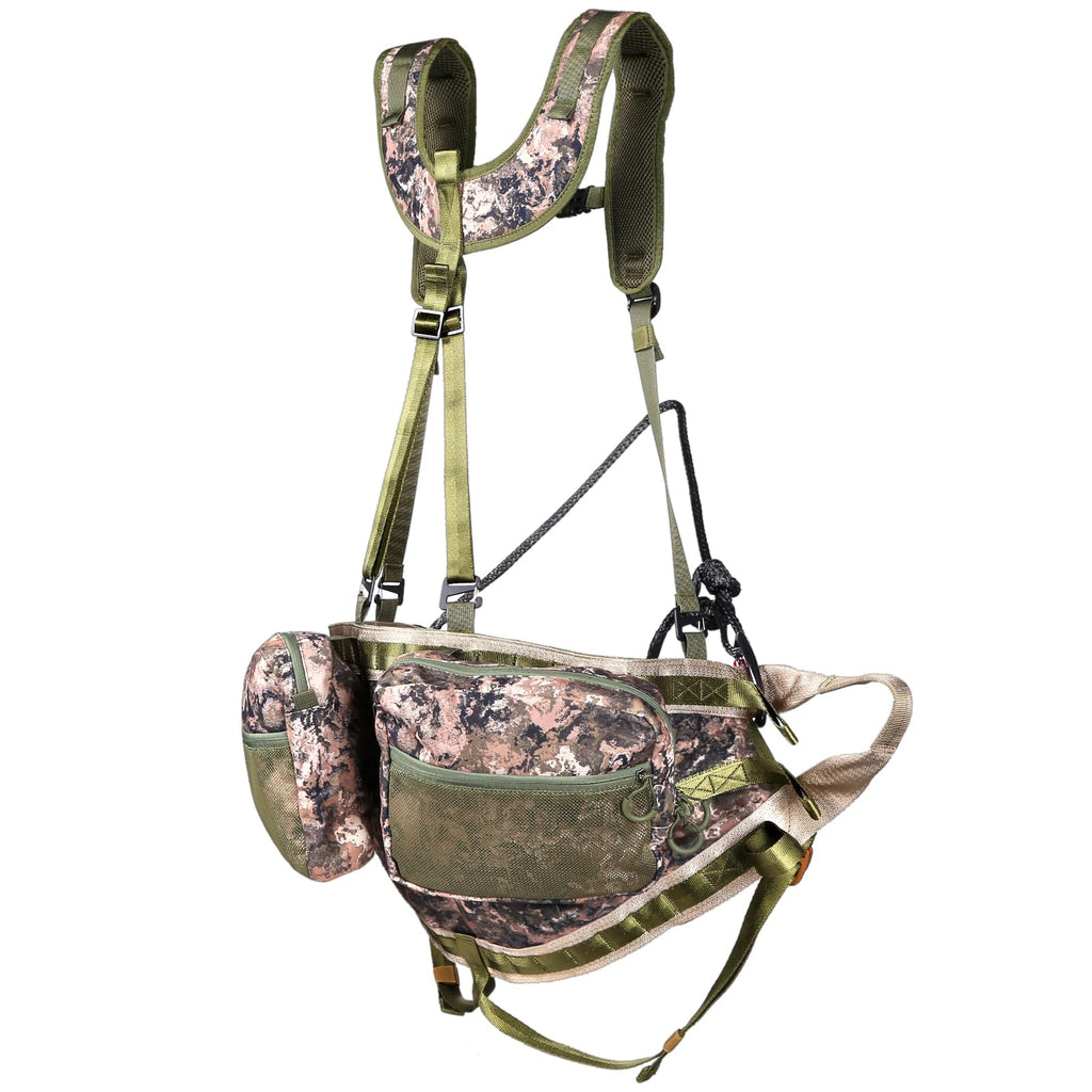 NatureBlend Hunting Saddle The Gen 3, Ultra Comfortable Saddle Hunting System Kit, Includes Bridge, Expandable Saddle, 2 x Tree Saddle Dump Pouch and Saddle Harness, The King of Comfort Has Arrived!