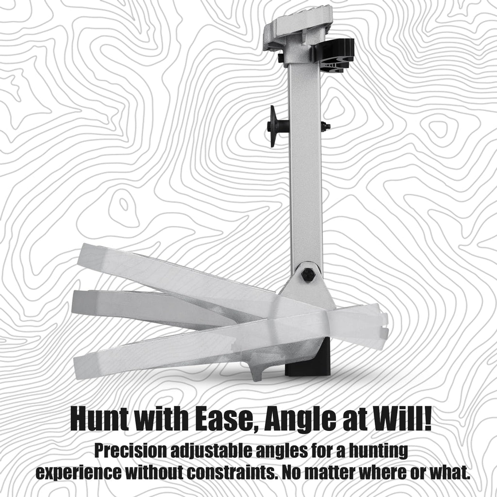 UIIHUNT Tree Saddle Hunting Platform, Reliable Saddle Platform with Non-Slip Ridge Grips, Mobile Cast Aluminum Construction, Fully Adjustable Silent Hunting Saddle Platform, 16.1"x12.2" Platform
