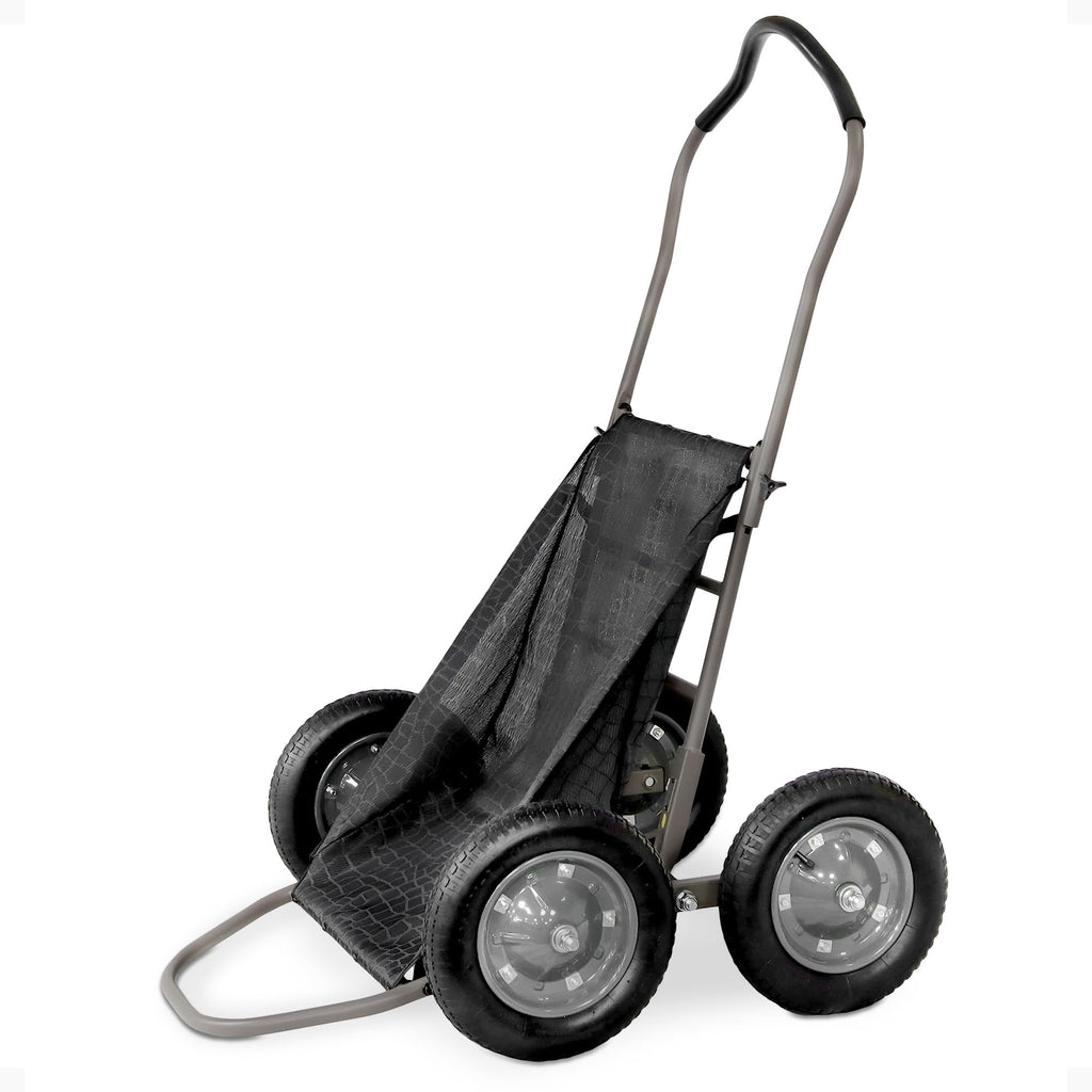 Hawk Crawler Multi-Use Folding Cart, Deer Hunting Fishing Cart w/ 500 Lb Capacity for Hauling Game, Bait, Hunting Gear, & Wood, Flat Dark Earth Gray