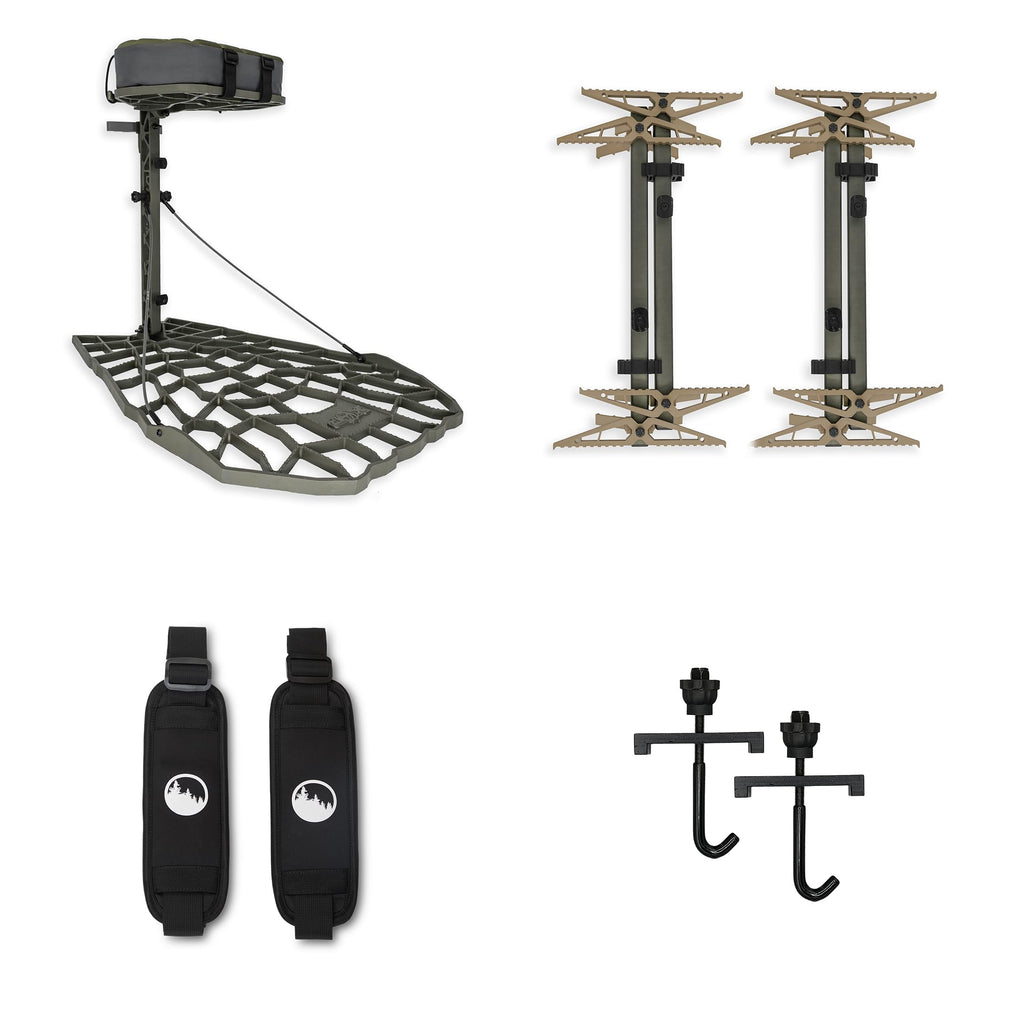 XOP Vanish Evolution - Cast Aluminum Hang On Tree Stand for Hunting - Deluxe Deer Stand (Mobile Hunting System)