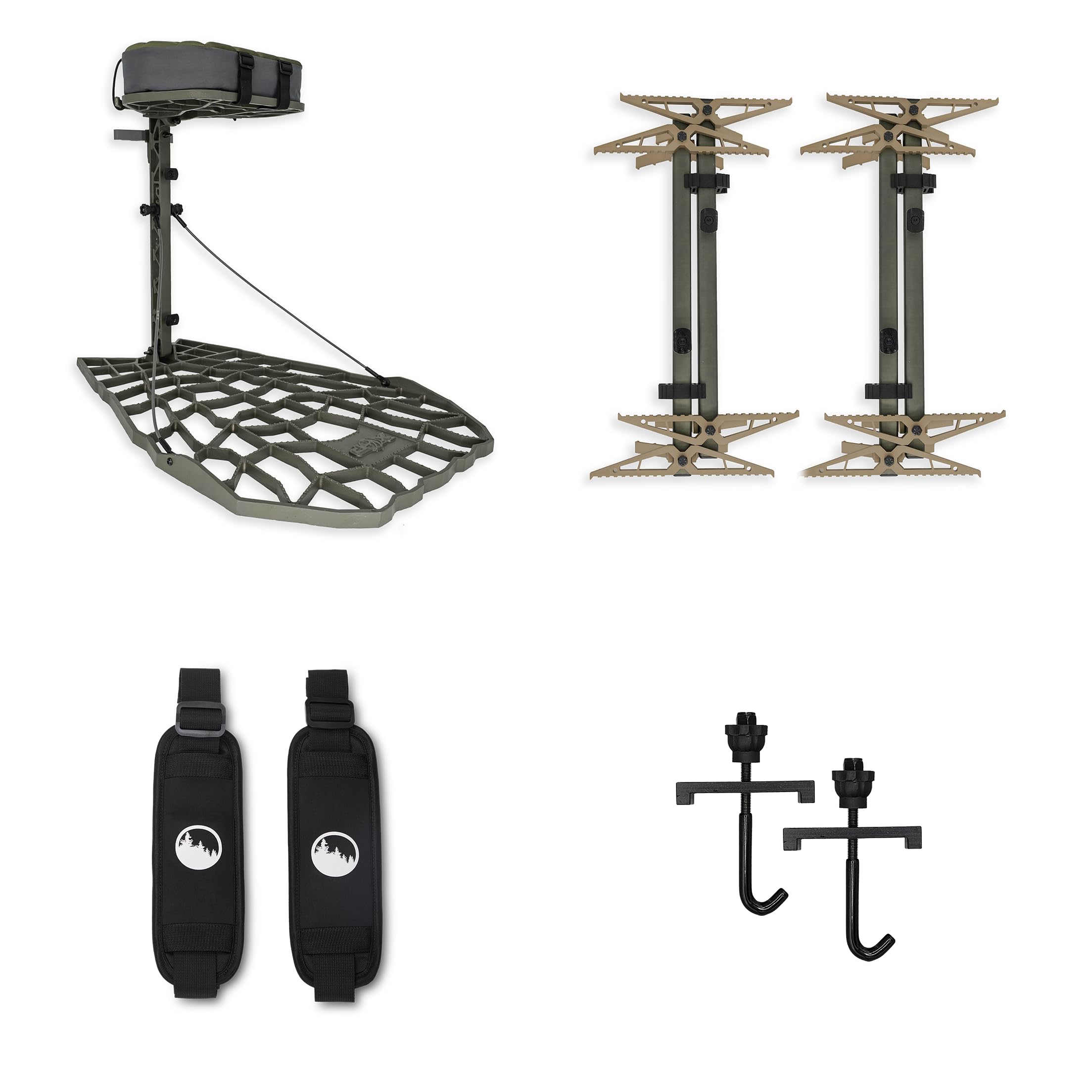 XOP Vanish Evolution - Cast Aluminum Hang On Tree Stand for Hunting - Deluxe Deer Stand (Mobile Hunting System)