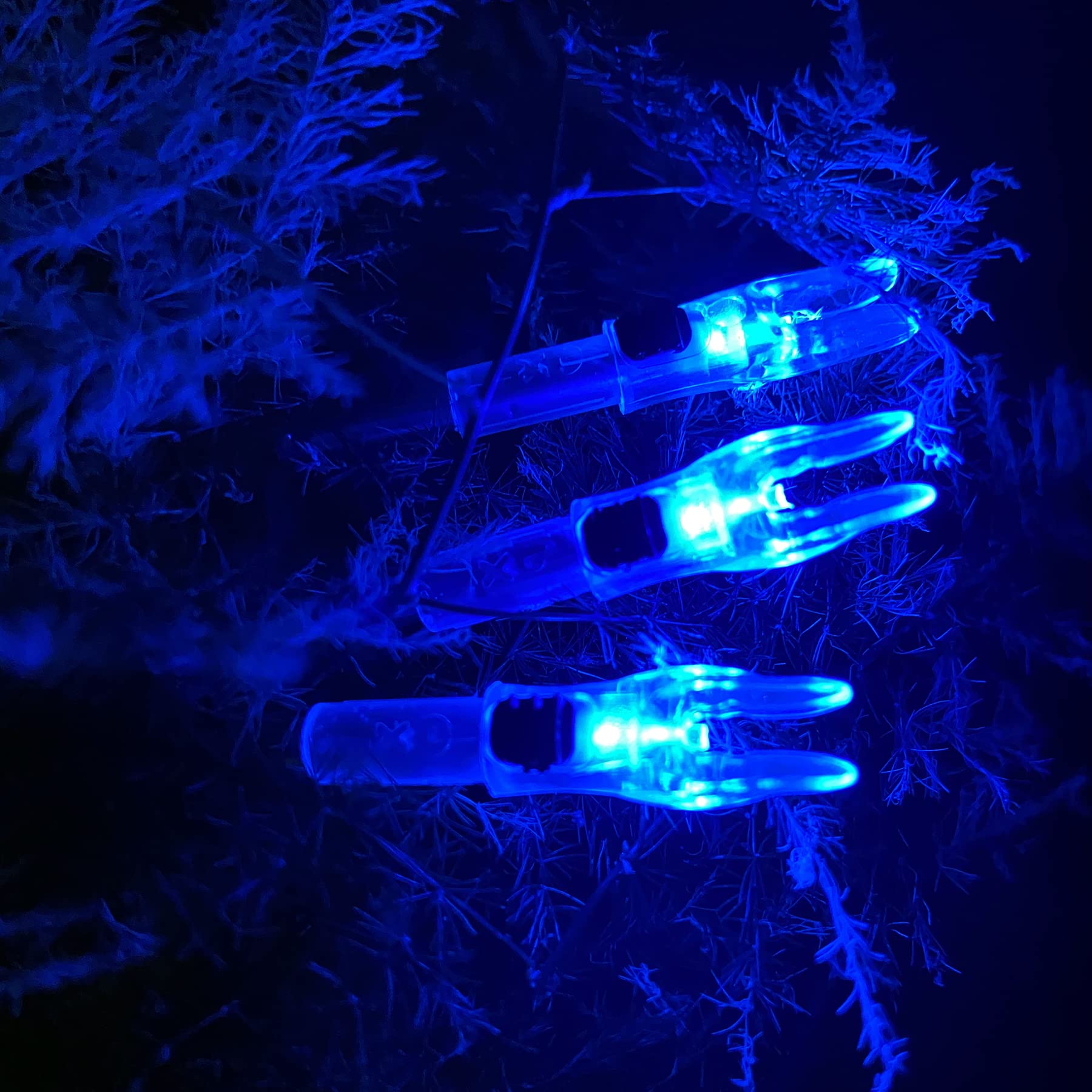 KEAUP 6PCS X Lighted Nocks for Arrows with .204 .233 .244 .246 Inside Diameter with H, S, GT Bushings High-Visibility LED Arrow Nocks, ON/Off Switch Included