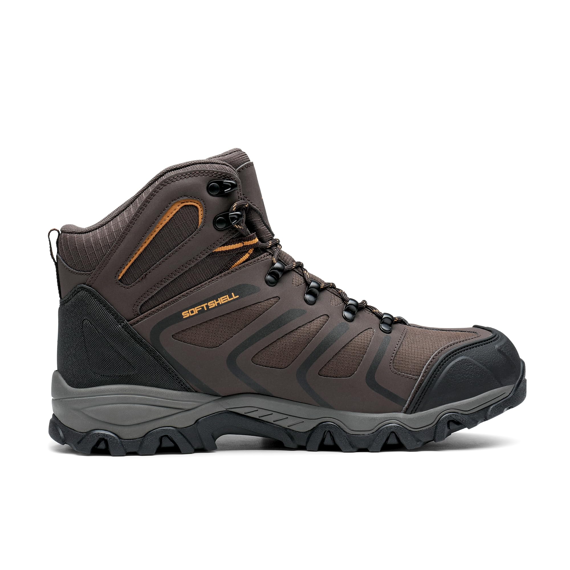 NORTIV 8 Men's Ankle High Waterproof Hiking Boots Outdoor Lightweight Shoes Trekking Trails Armadillo,Size 11,Brown/Black/Tan,160448_M