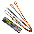 LWANO D97 Flemish Twist Bow String - Handmade Fast Flight Bow String Replacement Bowstring for Traditional Longbow Recurve Bow (Black+Orange, AMO 60"(Actual Length 57"))
