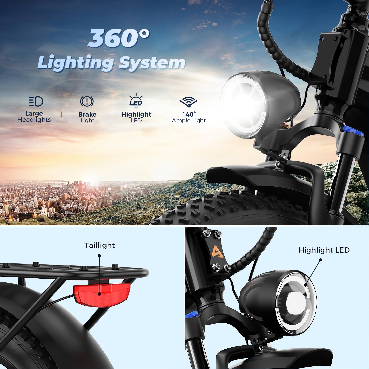 M2 Pro Electric Bike for Adults, 1800W Peak Motor Ebike, 26" x 4.0" Fat Tire Electric Bike, 48V 17.5Ah Battery, Up to 85 Miles Long Range Electric Mountain Bike with Full Suspension and Rear Basket