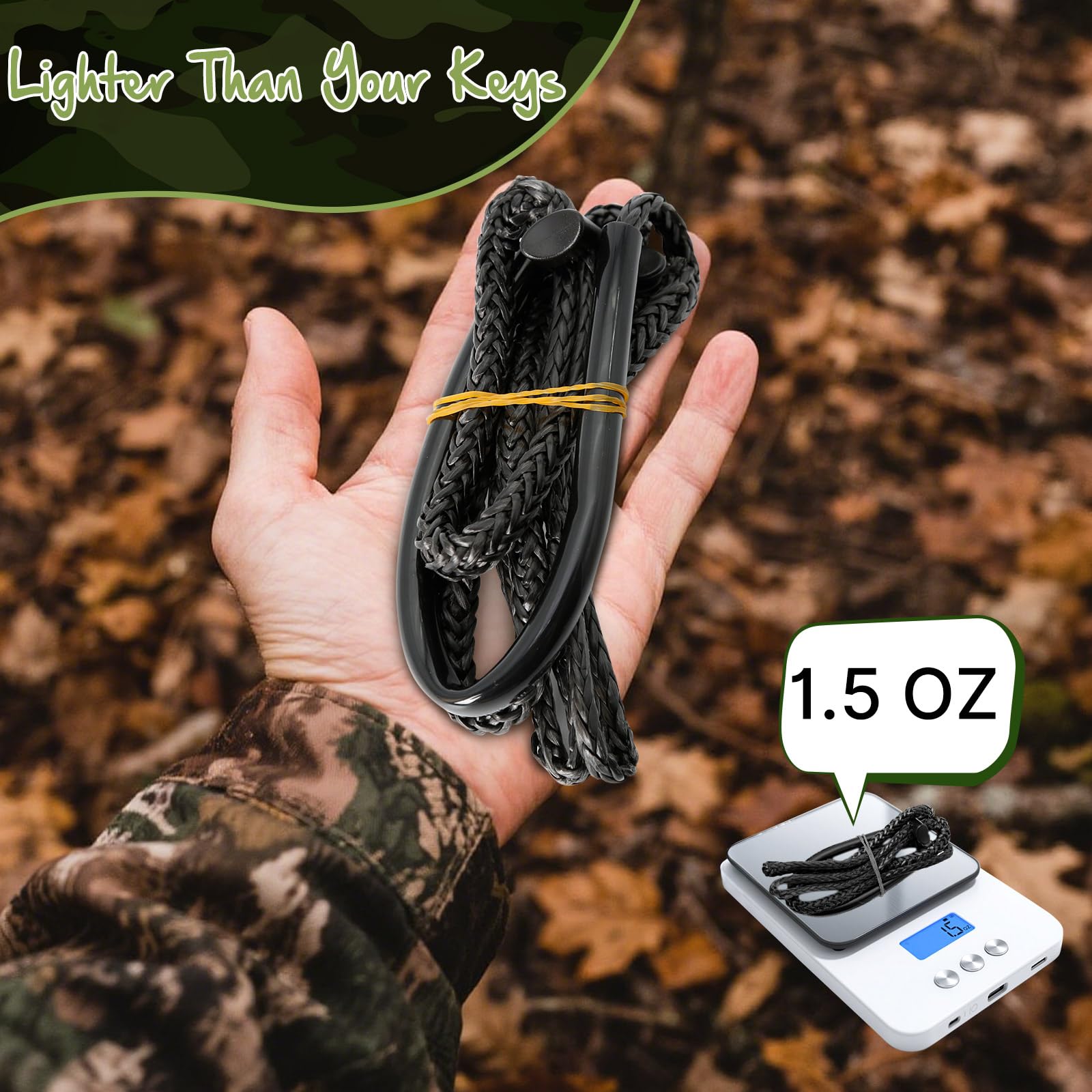 Climbing Stick Aider for Hunting - 2pc UHMWPE Single Step Aider,Cable Aiders for Climbing Sticks,Lightweight Rope Ladder Tree Stand Step,Sturdy Load-Bearing Ring of Steps Tree Saddle Accessories