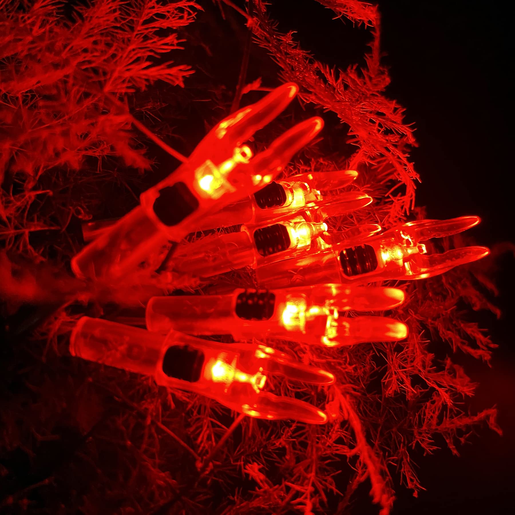 KEAUP 12 Pack X Lighted Nocks Universal Fit for Arrows with ID .204/.233/.244/.246 Light Up Nocks with ON/Off Switch for Archery Hunting
