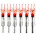 KEAUP 6PCS X Lighted Nocks for Arrows with .204 .233 .244 .246 Inside Diameter with H, S, GT Bushings High-Visibility LED Arrow Nocks, ON/Off Switch Included