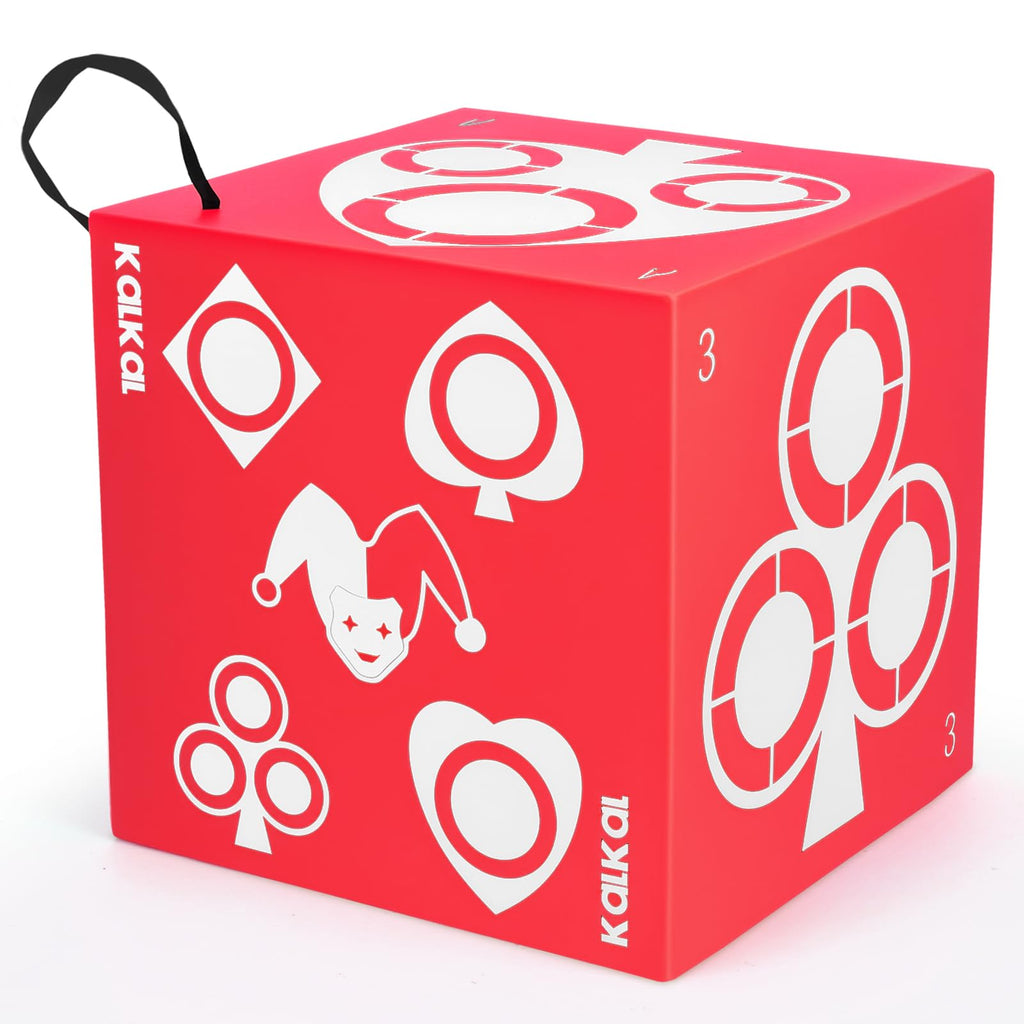 Kalkal Archery Target, 6 Side Foam Archery Target Block with Carry Handle, Easy Arrow Removal, Lightweight Poker Archery Targets for Backyard Practice