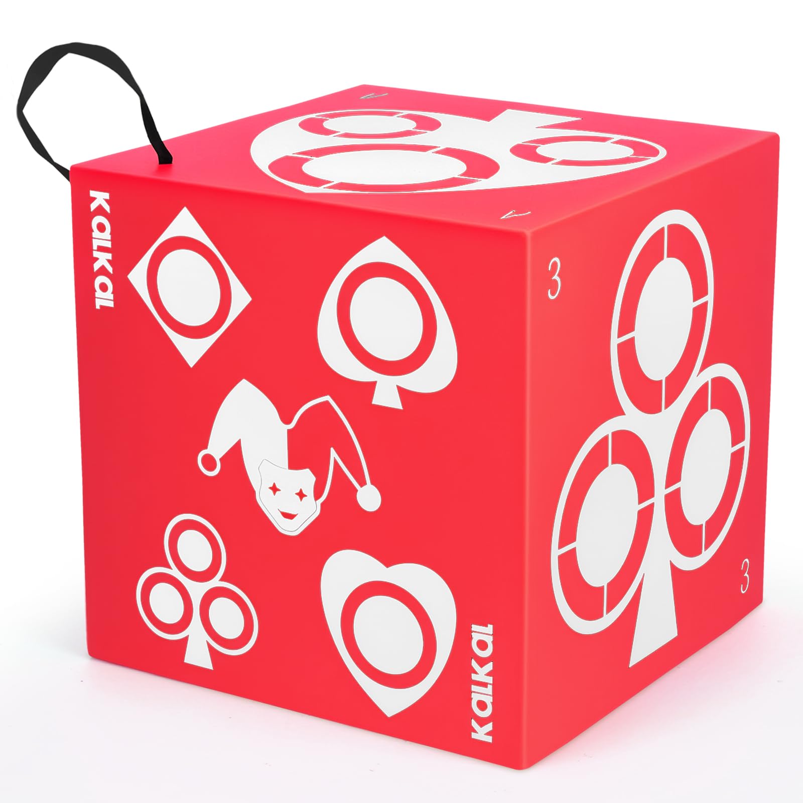 Kalkal Archery Target, 6 Side Foam Archery Target Block with Carry Handle, Easy Arrow Removal, Lightweight Poker Archery Targets for Backyard Practice