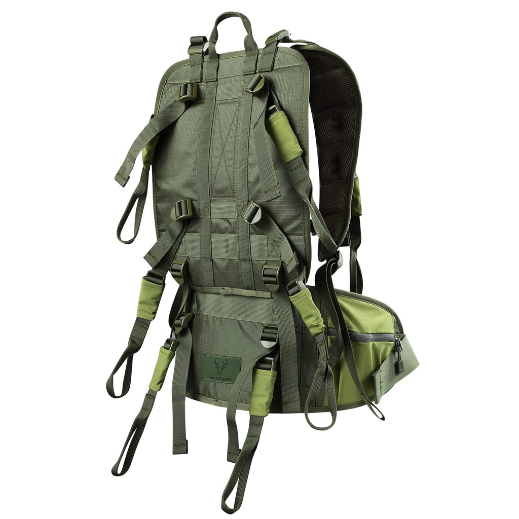 UIIHUNT Tree Stand Transport System, Comfortable Padded Tree Stand Backpack Carry Straps, Adjustable Tree Stand Carrier System, Universal Fits Most Tree Stands, Includes Necessary Hip & Waist Belt