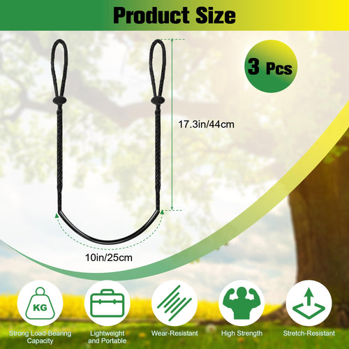 Anglecai 3 Pack Climbing Stick Aider for Hunting, UHMWPE Single Step Aider Climbing Rope Aiders for Hunting Tree Steps Climbing Sticks Aider