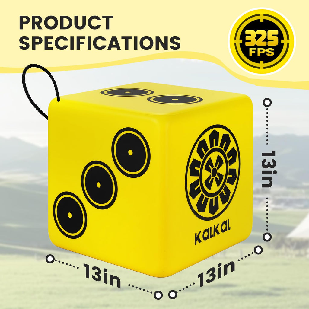 Kalkal Archery Target – 6-Sided Waterproof Archery Targets Block for 70 lb Bows, Portable Compound Bow Target with Carry Handle for Backyard & Outdoor Practice