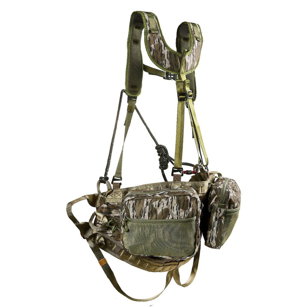 UIIHUNT Hunting Saddle, The Gen 3 Hunting Saddle, Lightweight Tree Saddle, Comfortable Saddle Hunting Kit, Includes Bridge, Expandable Saddle, 2X Tree Saddle Dump Pouch and Suspenders