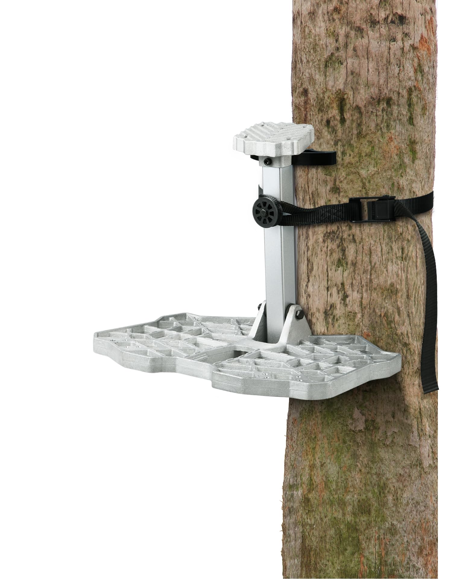 UIIHUNT Tree Saddle Hunting Platform, Reliable Saddle Platform with Non-Slip Ridge Grips, Mobile Cast Aluminum Construction, Fully Adjustable Silent Hunting Saddle Platform, 16.1"x12.2" Platform