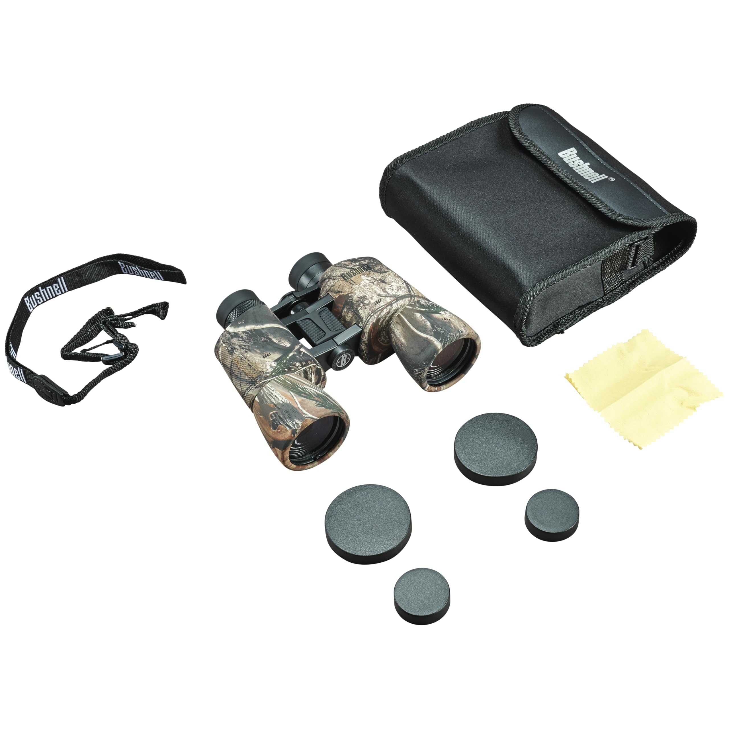 Bushnell PowerView 10x50mm Porro Prism Instafocus Binoculars – Realtree AP Camo, Ideal for Hunting, Birding, Hiking & Outdoor Adventures