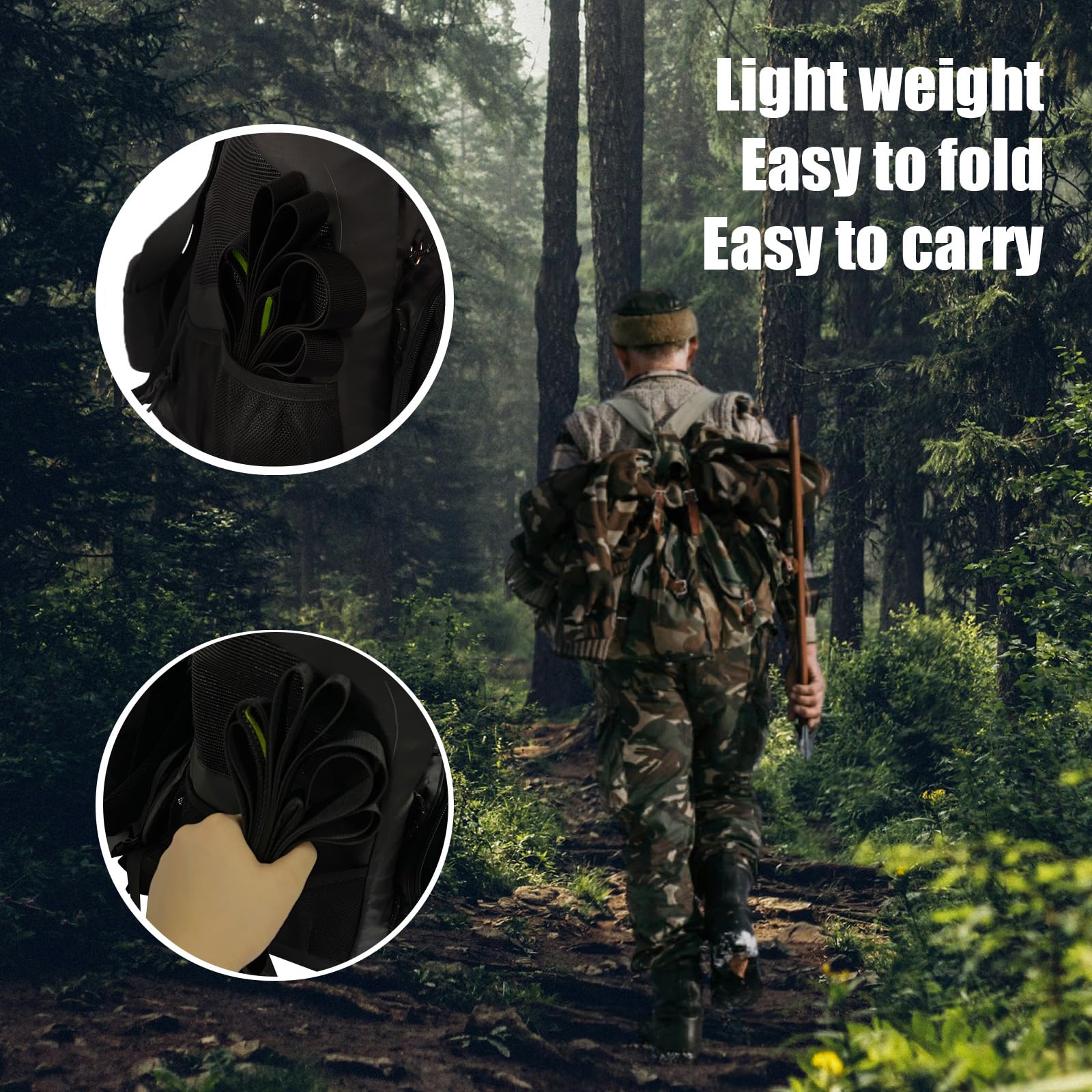 Highwild 3 Step Climbing Stick Aider for Hunting - Heavy Duty 600Lbs Strength Climbing Steps - Webbing Rope Ladder for Outdoor Climbing
