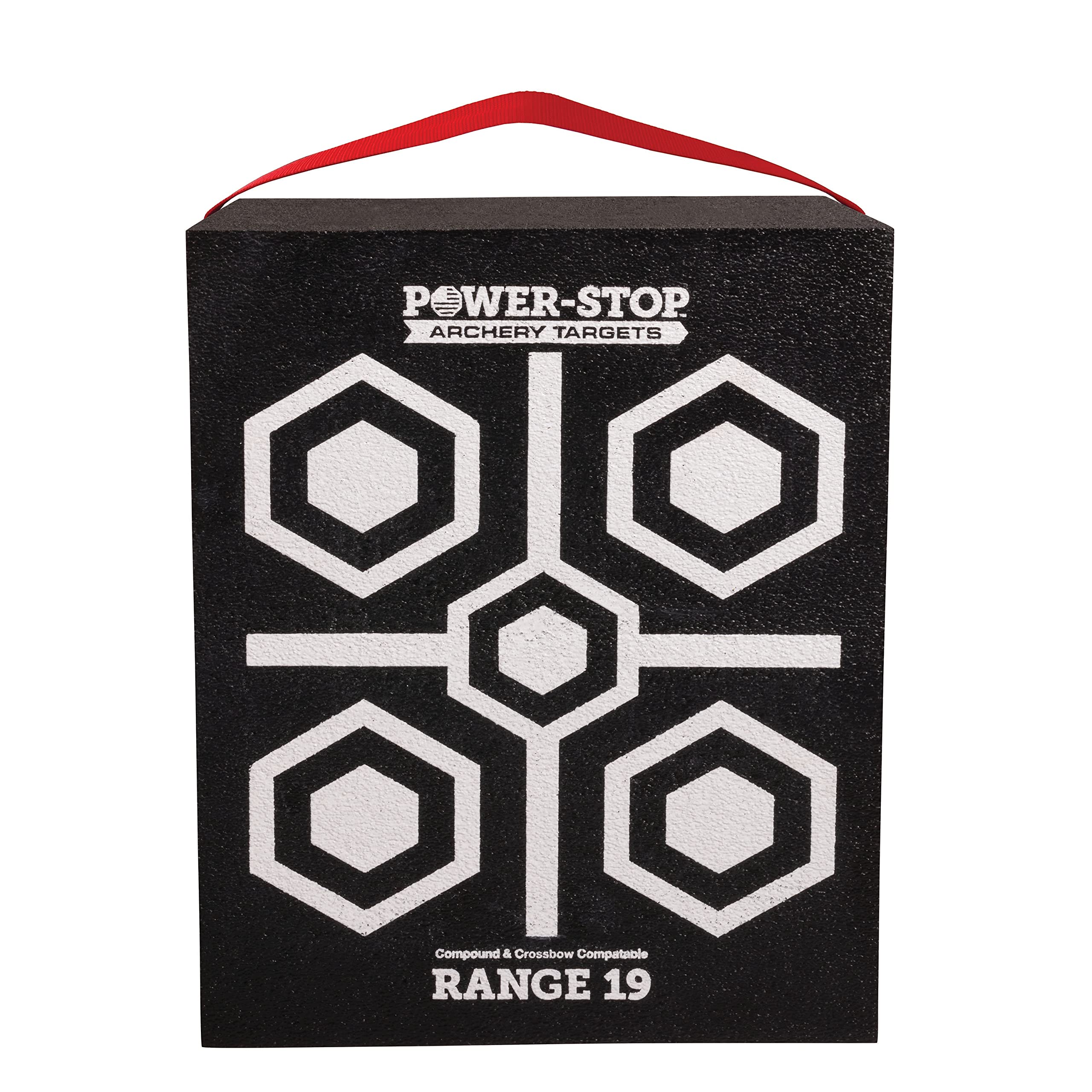Power-Stop Archery Targets - 19" High-Density Block Target - 350fps Foam Target Block for Broadheads and Field Tips…