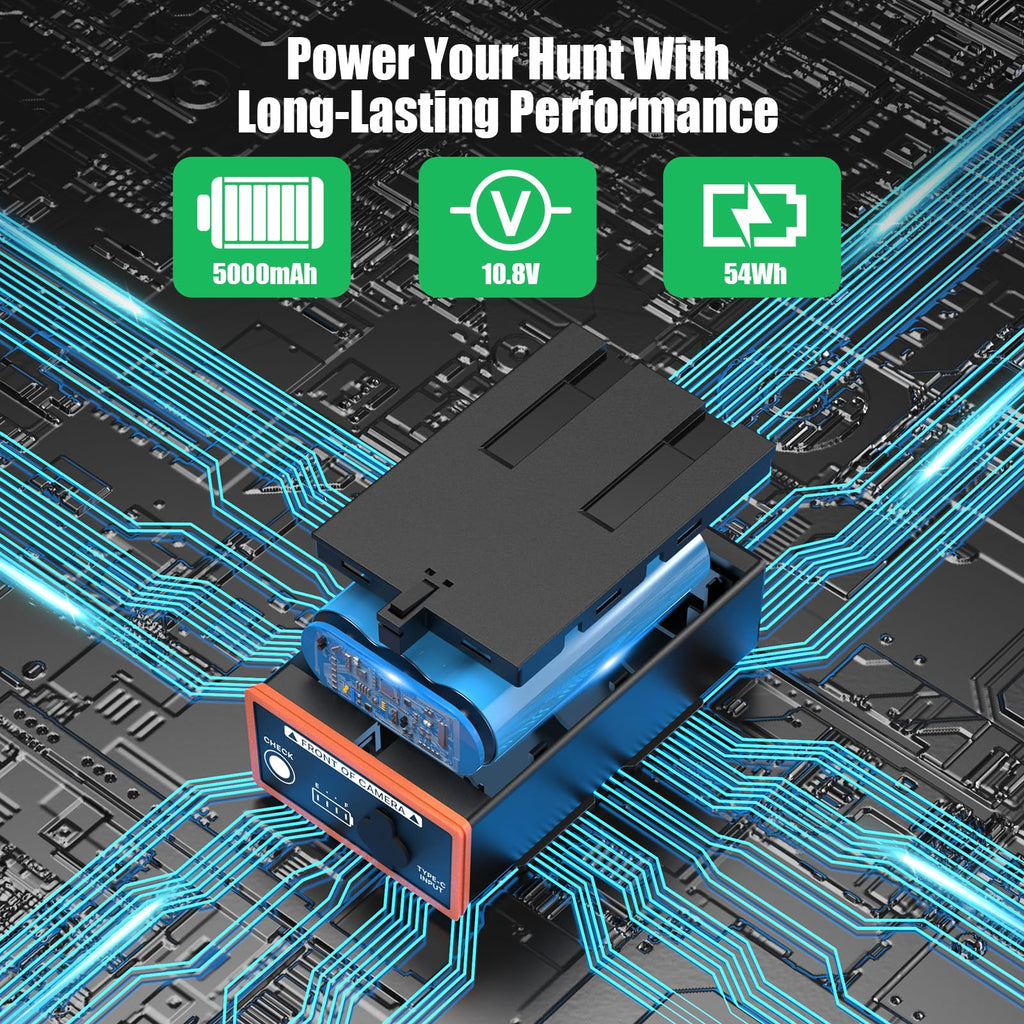 DCDG 2 Pack Battery Pack Compatible with Moultrie Edge Cellular Trail Camera 5000mAh Rechargeable Lithium-Ion Replacement Battery for Moultrie Edge Series Cameras