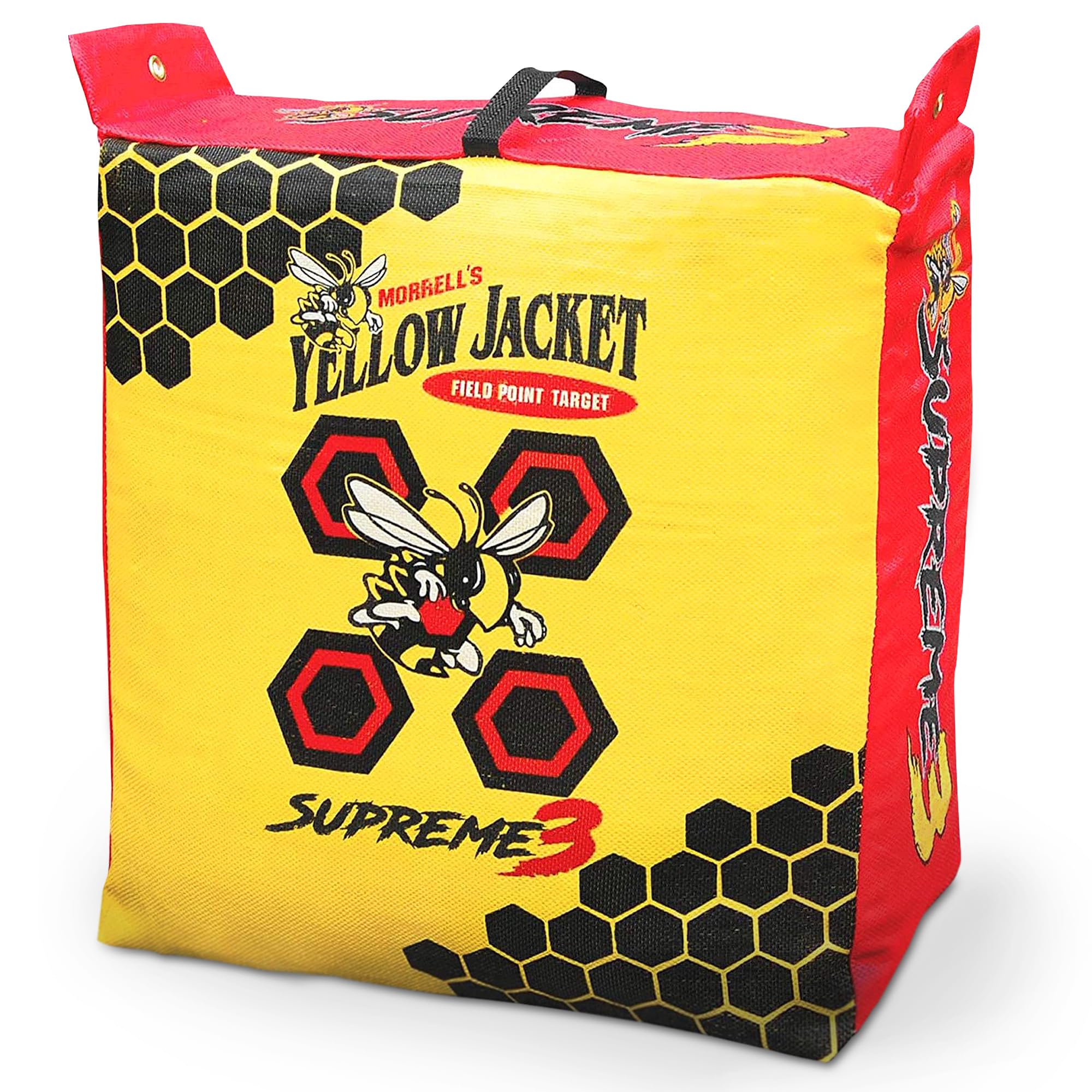 Morrell Yellow Jacket Supreme 3 Archery Target, 23" x 12" - Weatherproof, 54 Layers, Dual-Side Shooting Target Bag for Backyard Compound Bow Practice