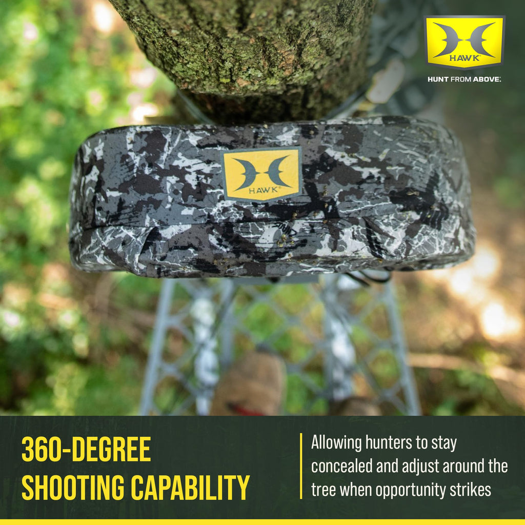 Hawk Helium Ultra Lite Hang-On Tree Stand with Low-Profile Frame and Memory Foam Seat