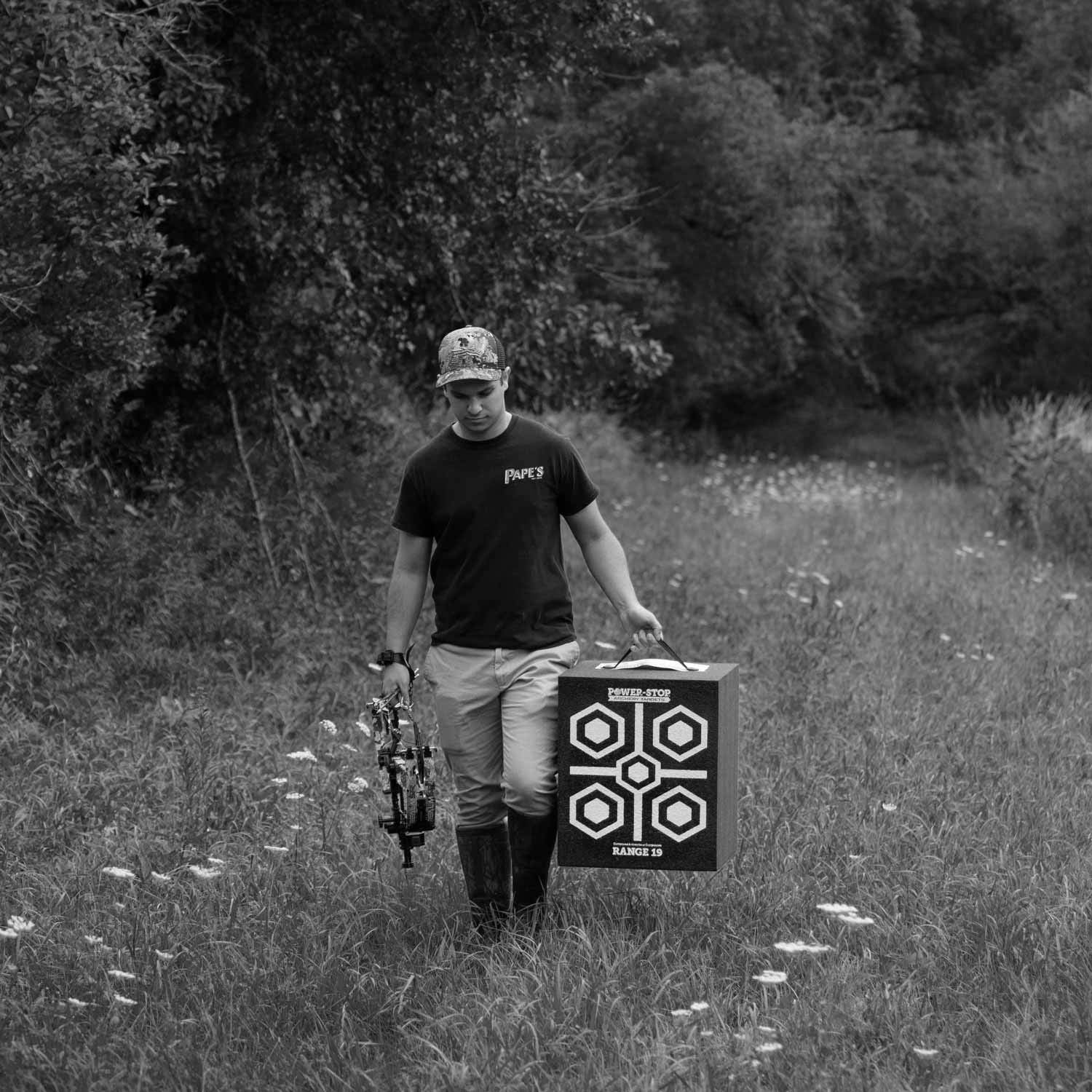 Power-Stop Archery Targets - 19" High-Density Block Target - 350fps Foam Target Block for Broadheads and Field Tips…