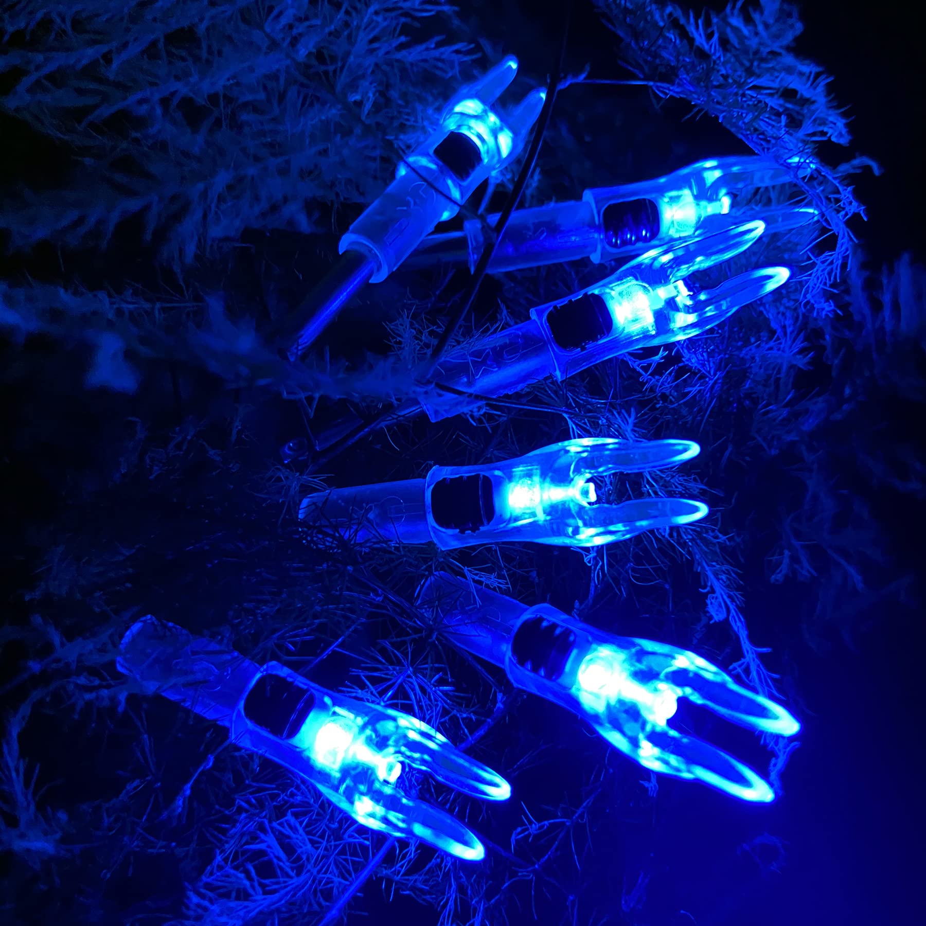 KEAUP 6PCS X Lighted Nocks for Arrows with .204 .233 .244 .246 Inside Diameter with H, S, GT Bushings High-Visibility LED Arrow Nocks, ON/Off Switch Included