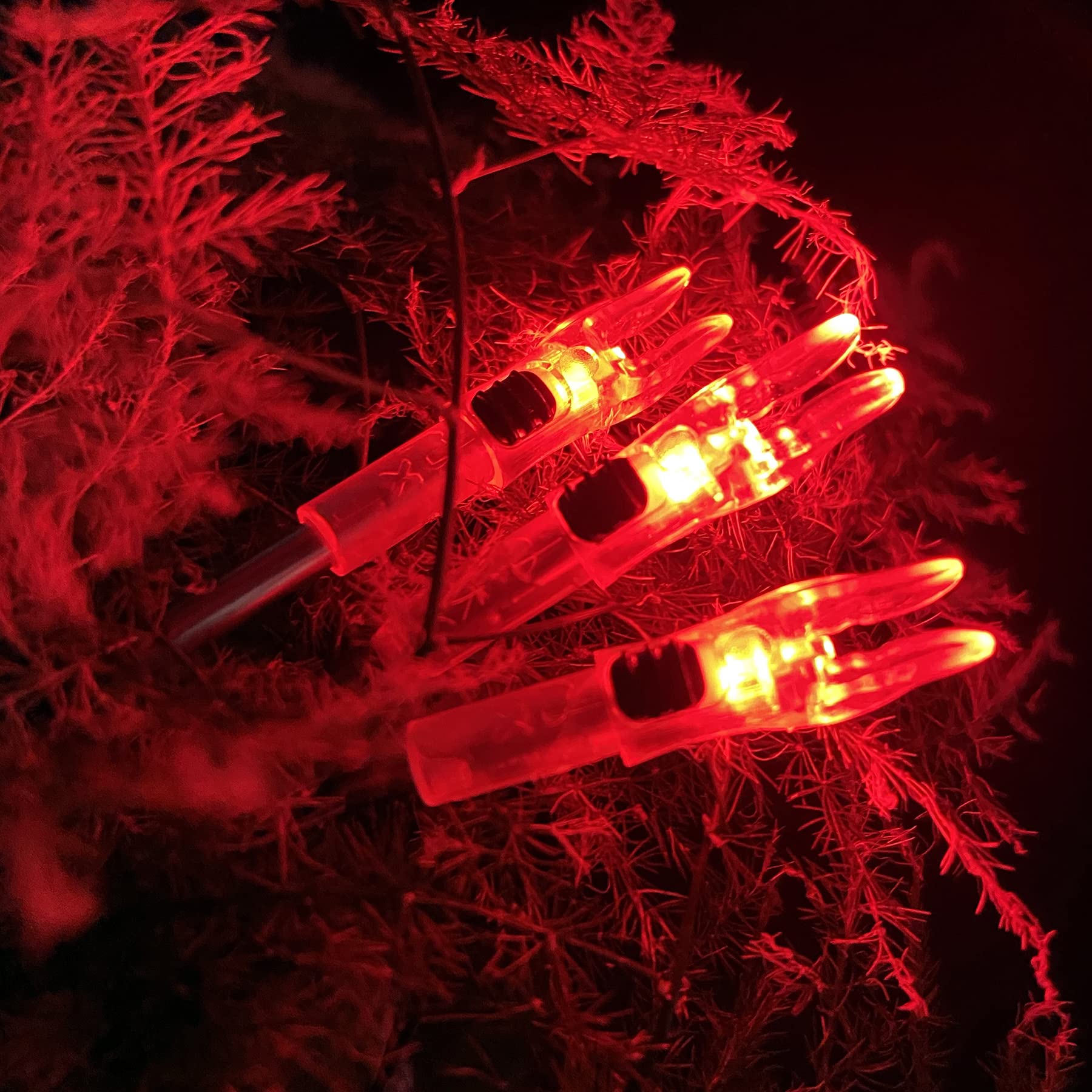 KEAUP 6PCS X Lighted Nocks for Arrows with .204 .233 .244 .246 Inside Diameter with H, S, GT Bushings High-Visibility LED Arrow Nocks, ON/Off Switch Included