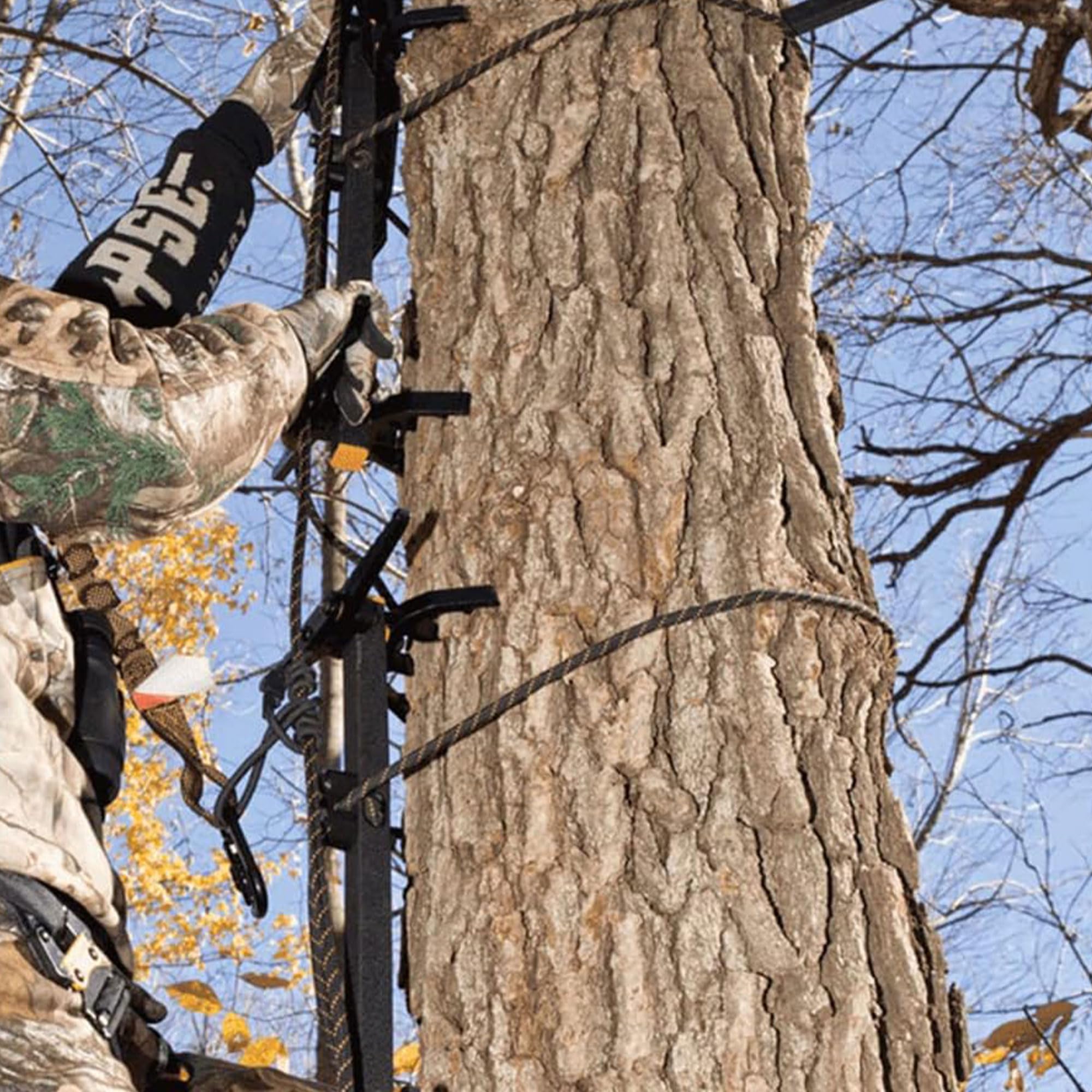 Muddy Pro Climbing Sticks with Rope Cam Attachment, Hunting Gear Hunting Accessories for Tree Stands, Deer Stands, & Blinds, 4 Pack