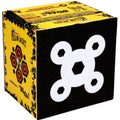 Morrell Yellow Jacket Dual Threat 350 FPS Foam Archery Target Block for Compound Bows and Crossbows, with 4 Sides and 32 Bullseyes, Yellow