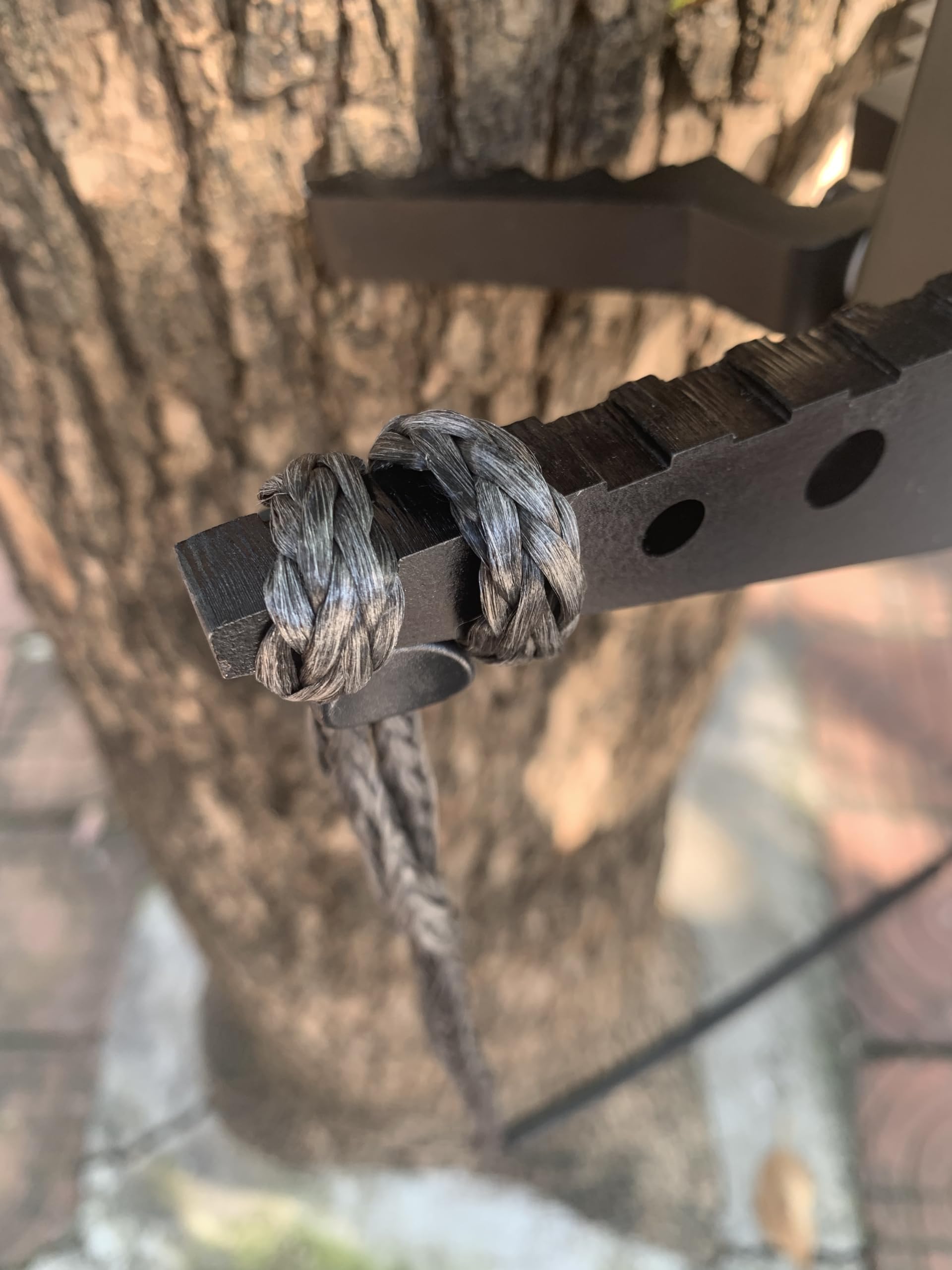 ZIVOXIA Climbing Stick Aider for Hunting, Daisy Chain Single Step Aider, Hand-Braided 1.5Ft Lightweight Rope Ladder Tree Stand Step - Weighs Only 1.6 Ounces