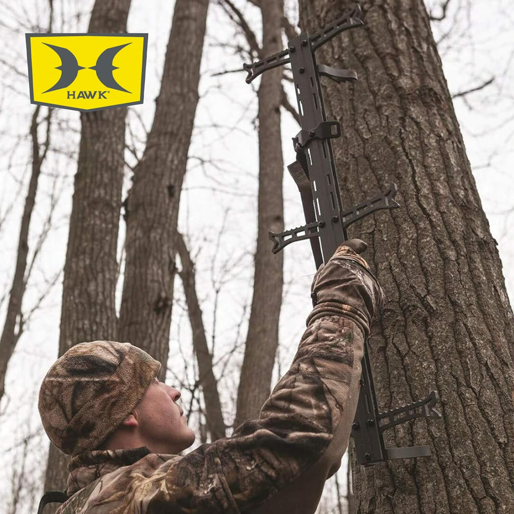 Hawk Helium 30 Inch Aluminum Climbing Sticks Tree Climbing Hunting Gear, Hunting Accessories for Tree Stands, Deer Stands, & Blinds, 3 Pack