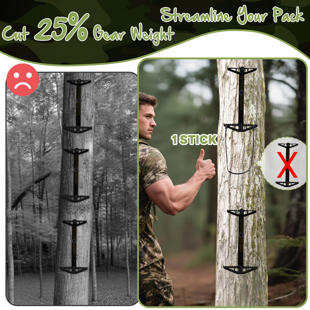 Climbing Stick Aider for Hunting - 2pc UHMWPE Single Step Aider,Cable Aiders for Climbing Sticks,Lightweight Rope Ladder Tree Stand Step,Sturdy Load-Bearing Ring of Steps Tree Saddle Accessories