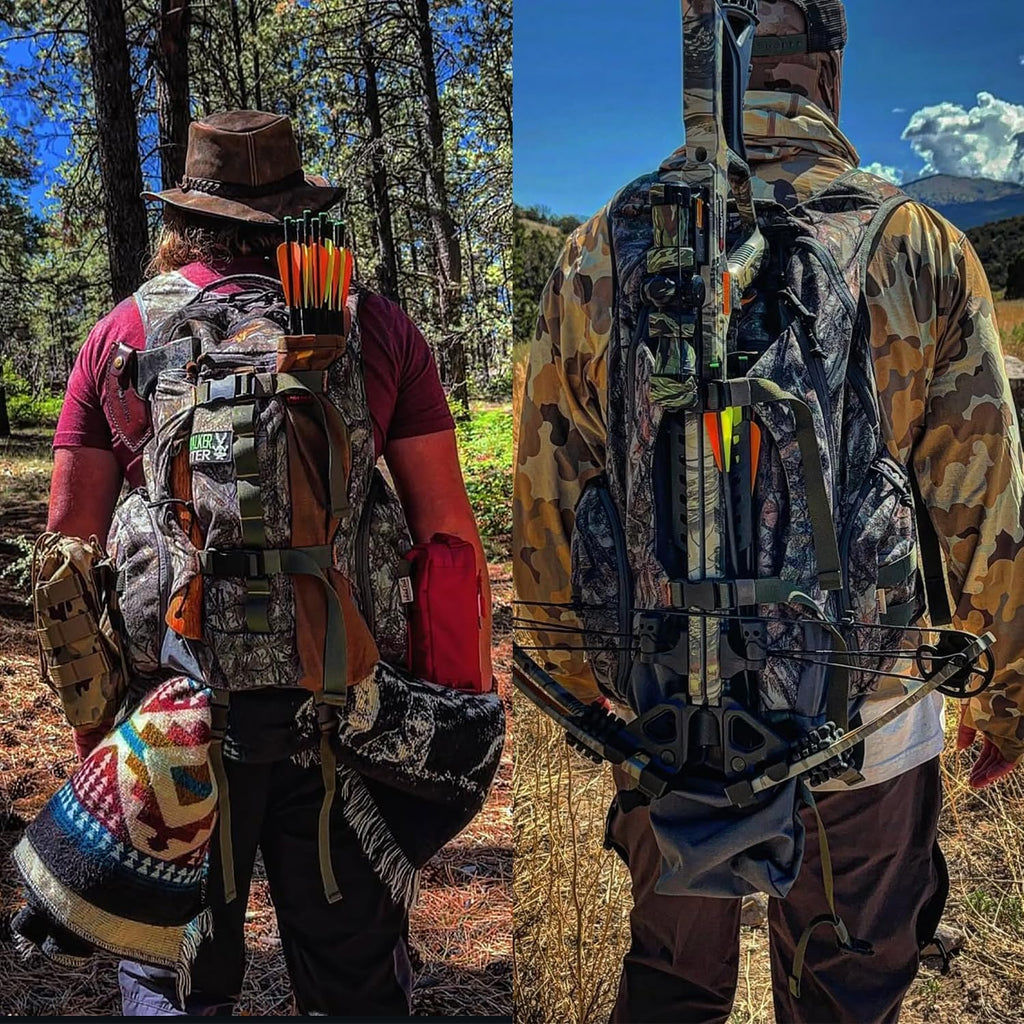 Mardingtop Camo Hunting Backpack for Bow Rifle Gun，Large Capacity Tactical Hunting Day Pack with Rain Cover for Hunting Camping Hiking