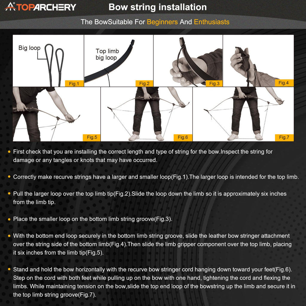 TOPARCHERY Archery 60" Takedown Hunting Recurve Bow and Arrow Set for Adults Practice Competition Longbow Kit with 6pcs Fiberglass Arrows Right Hand Black (50.00)