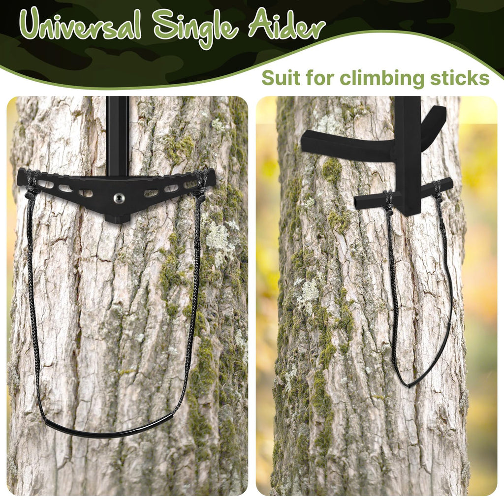 Climbing Stick Aider for Hunting - 2pc UHMWPE Single Step Aider,Cable Aiders for Climbing Sticks,Lightweight Rope Ladder Tree Stand Step,Sturdy Load-Bearing Ring of Steps Tree Saddle Accessories