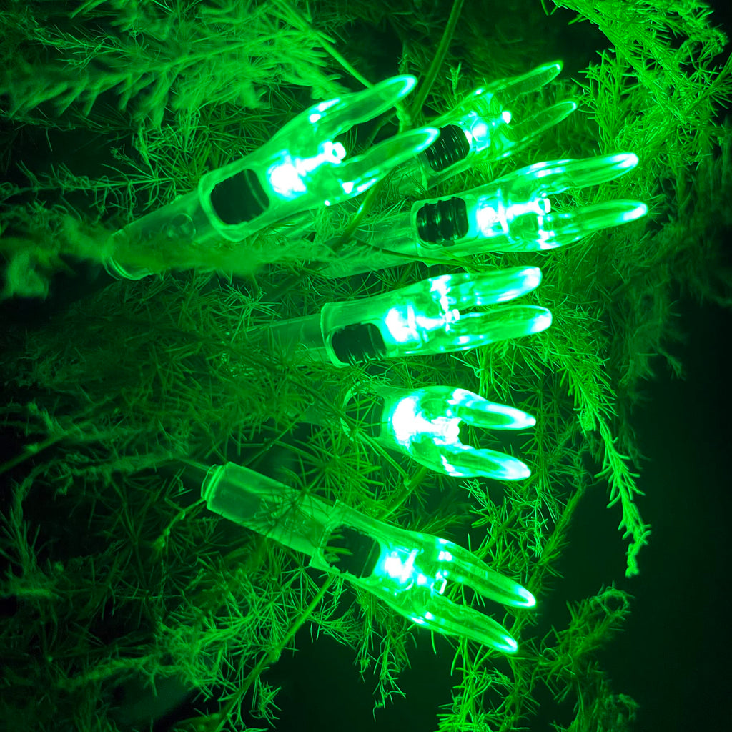 KEAUP 12 Pack X Lighted Nocks Universal Fit for Arrows with ID .204/.233/.244/.246 Light Up Nocks with ON/Off Switch for Archery Hunting