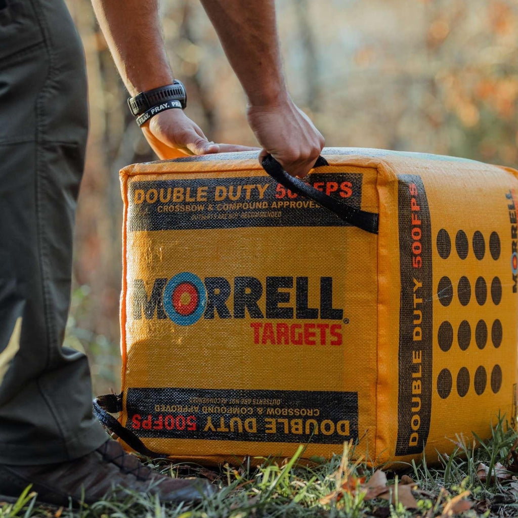 Morrell Targets 4-Sided Double Duty Field Point Archery Shooting Bag – Portable Backyard & Outdoor Target for Bows up to 500 FPS with 50+ Bullseye Points
