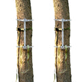 ONECHOI Climbing Sticks, 17” Lightweight Aluminium Hunting Climbing Sticks w/Silent Design, Tree Stand Sticks w/Pivoting V-Brackets & 20” Rope Aiders, Tree Steps for Deer Hunting Gear(2 Packs)