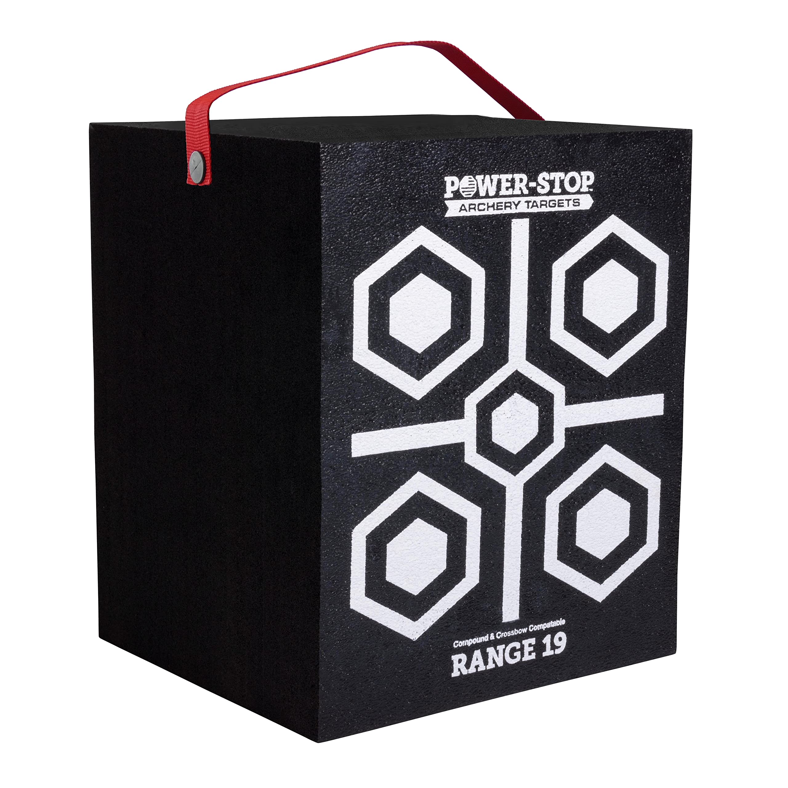 Power-Stop Archery Targets - 19" High-Density Block Target - 350fps Foam Target Block for Broadheads and Field Tips…