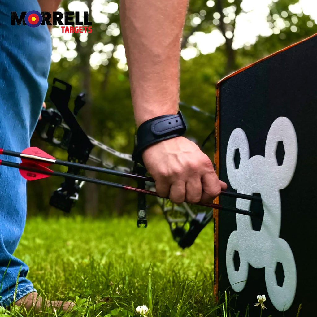 Morrell Yellow Jacket Dual Threat 350 FPS Foam Archery Target Block for Compound Bows and Crossbows, with 4 Sides and 32 Bullseyes, Yellow