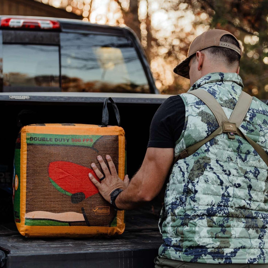 Morrell Targets 4-Sided Double Duty Field Point Archery Shooting Bag – Portable Backyard & Outdoor Target for Bows up to 500 FPS with 50+ Bullseye Points