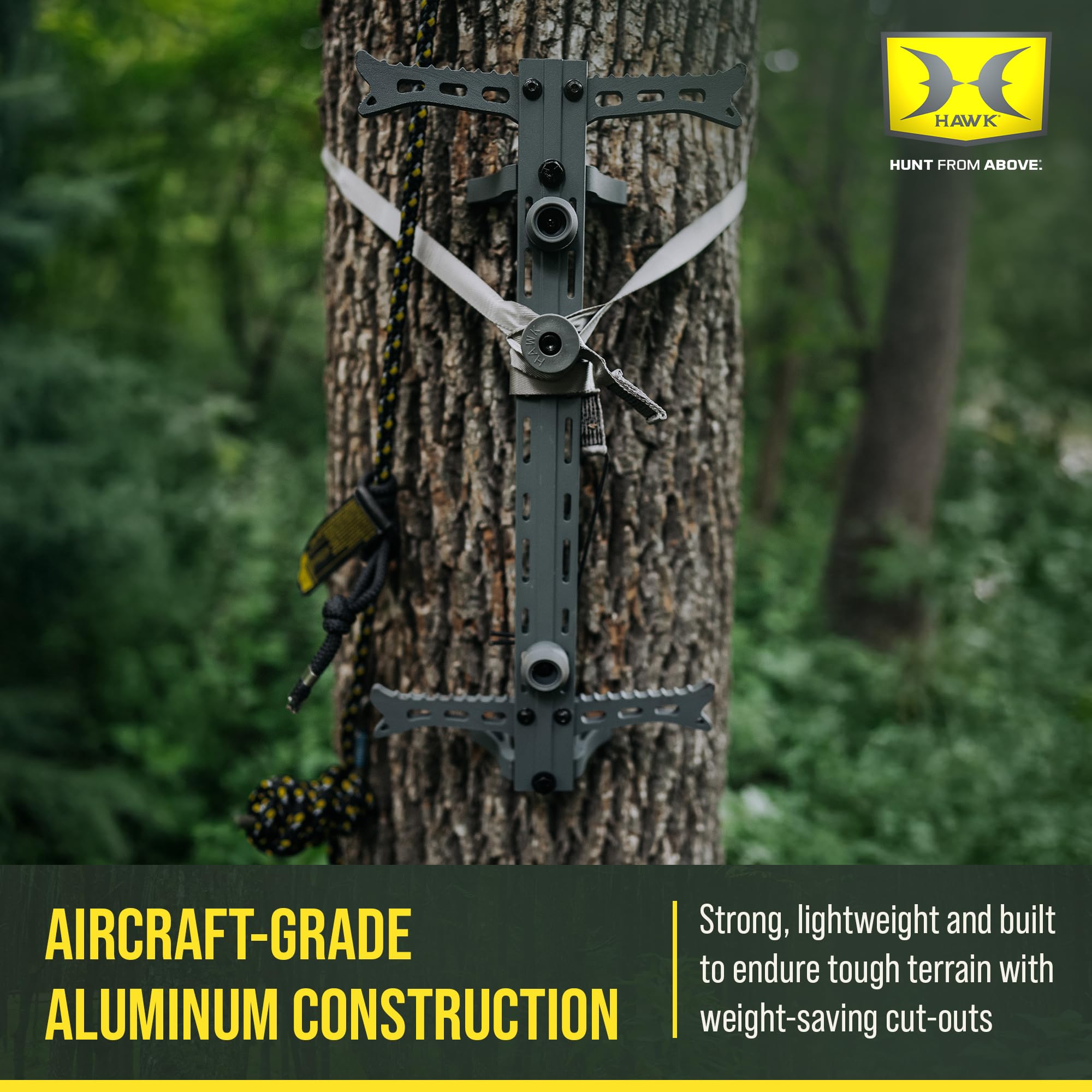 Hawk 4-Pack Lightweight Non-Slip Aluminum Climbing Sticks, Tree Stand Hunting Gear and Platform, Helium, 20" - Portable Safety Accessories & Mobility Equipment for Deer Hunters, Climbers & Shooters