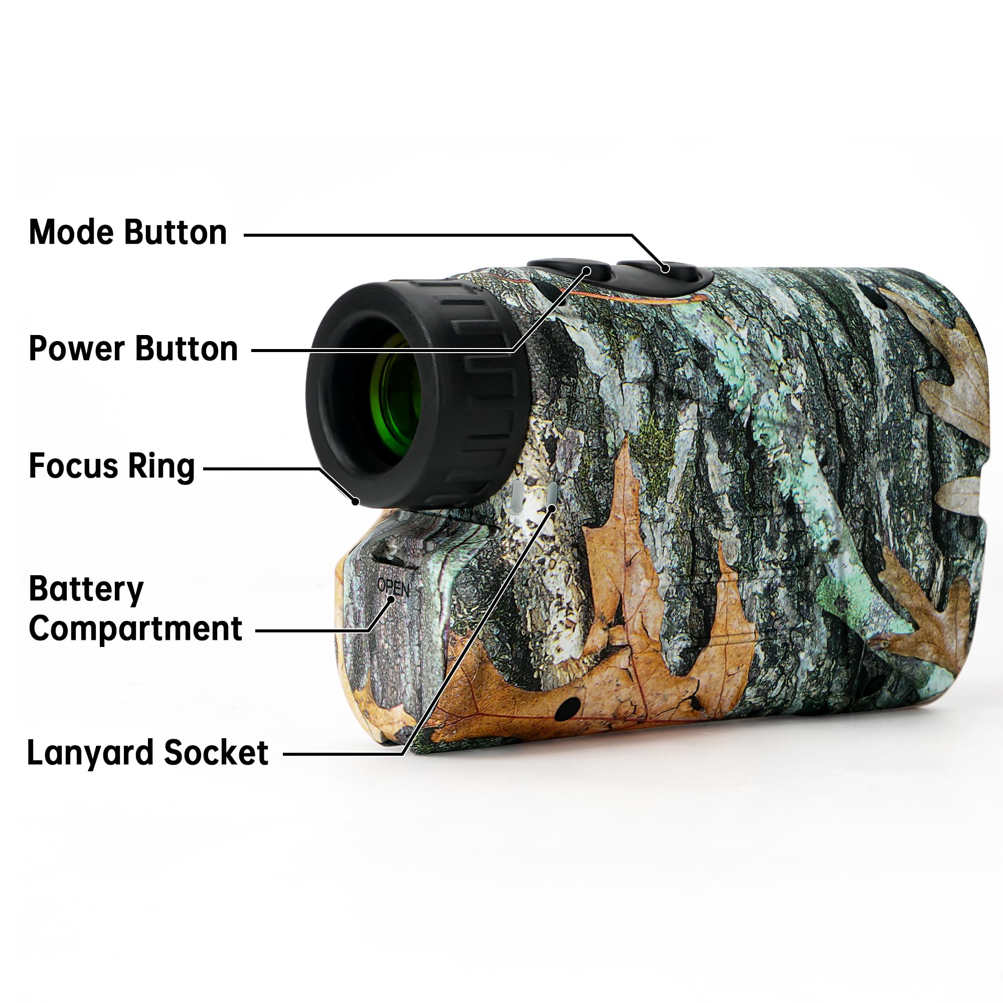 Gogogo Sport Vpro GS03 Laser Golf/Hunting Rangefinder, 1000/1200 Yards Laser Range Finder with 6X Magnification Ultra-Clear View, Lightweight, Slope, Pin-Seeker & Flag-Lock & Vibration (GS03 Wildlife)