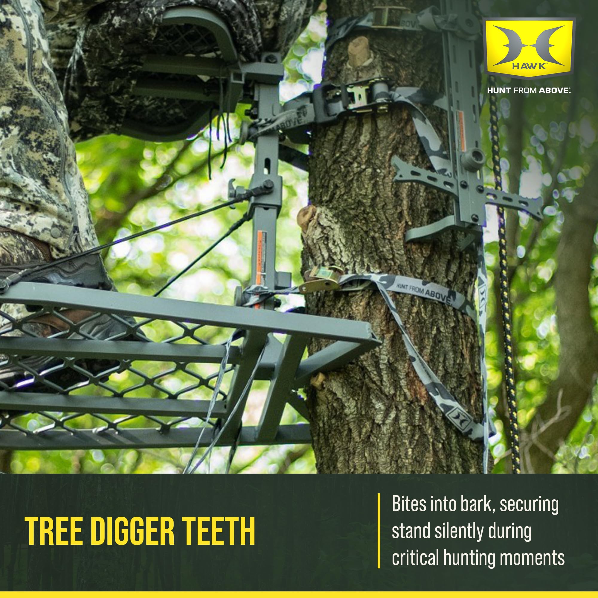 Hawk Helium Ultra Lite Hang-On Tree Stand with Low-Profile Frame and Memory Foam Seat