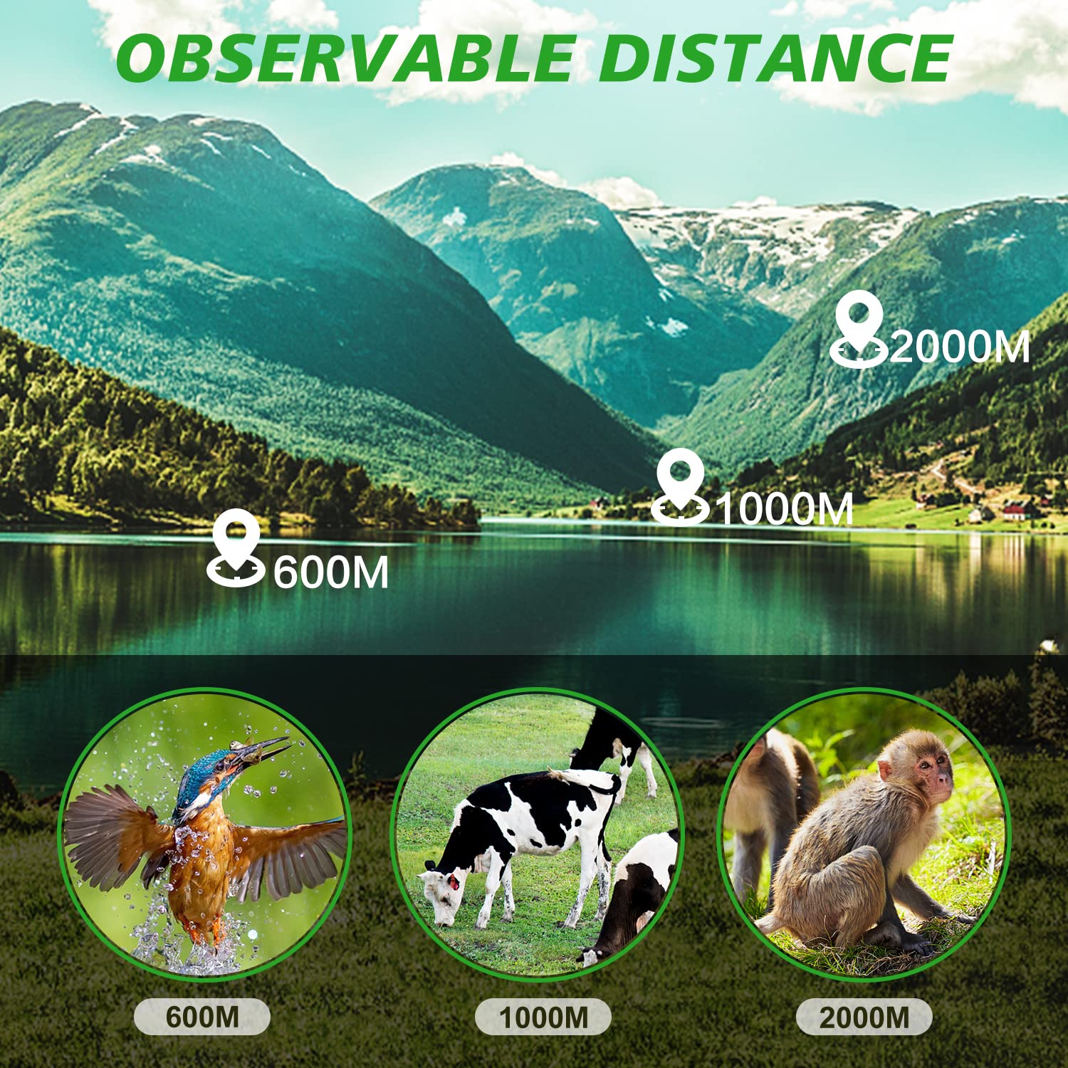Monocular Telescope High Power 16X52, 2026 Power Prism Compact Monoculars for Adults Kids, Birthday Gifts for Men, Waterproof Fogproof Shockproof with Hand Strap, Bird Watching Hunting Camping Hiking