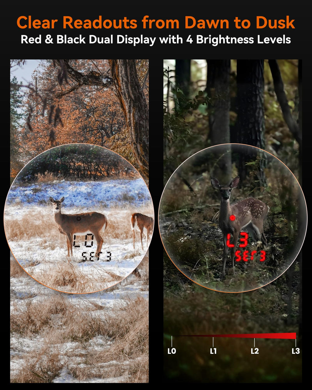 MILESEEY Hunting Rangefinder, 2000+ Yards Rechargeable Laser Range Finder with Bow Hunting Mode, Horizontal Distance/Angle/Scan, 7X Magnification, Waterproof Archery Shooting Rangefinder with Magnet
