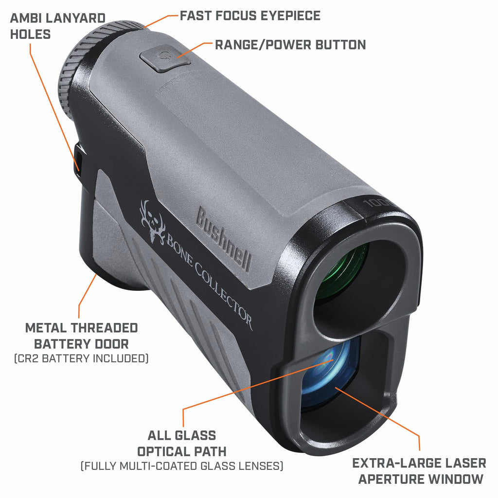 Bushnell Bone Collector 1000 Rangefinder, Hunting Range Finder with Angle Range Compensation for Shooting and Hunting