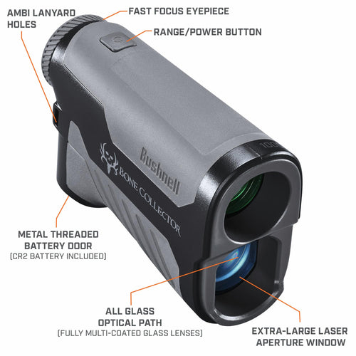 Bushnell Bone Collector 1000 Rangefinder, Hunting Range Finder with Angle Range Compensation for Shooting and Hunting